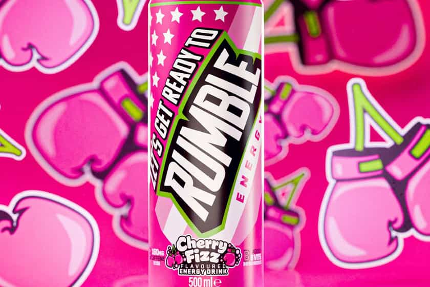 Cherry Fizz Lets Get Ready To Rumble Energy Drink