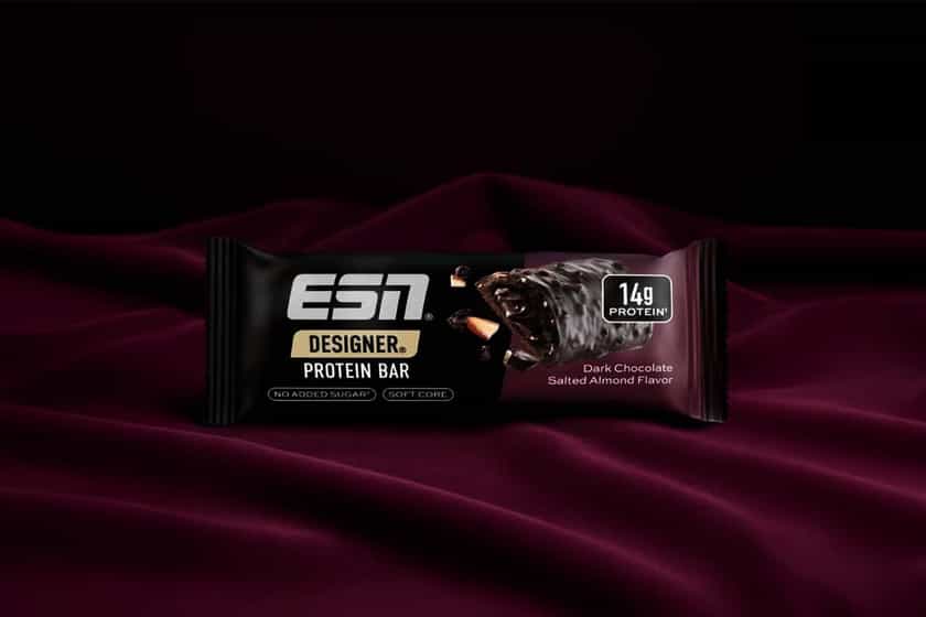 Esn Dark Chocolate Salted Almond Designer Bar