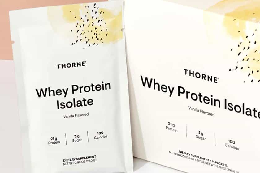 Thorne Whey Protein Isolate Travel Sachets