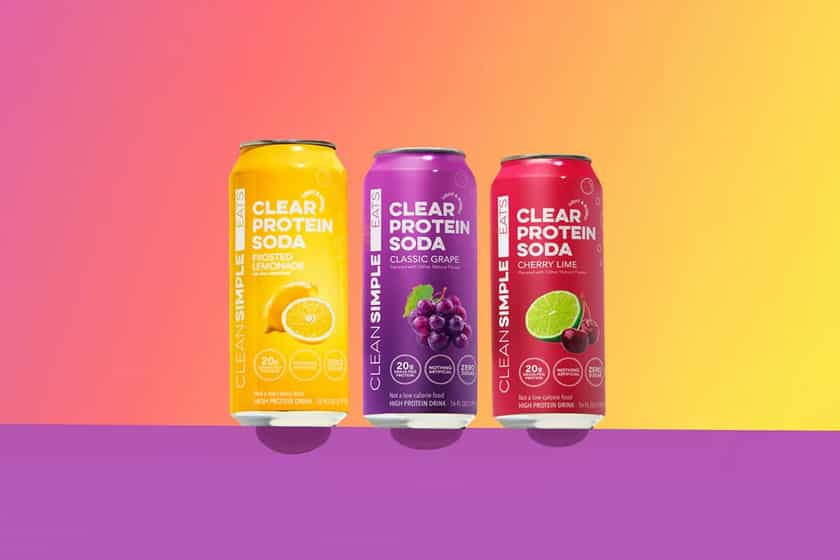 Clean Simple Grape And Cherry Clear Protein Soda