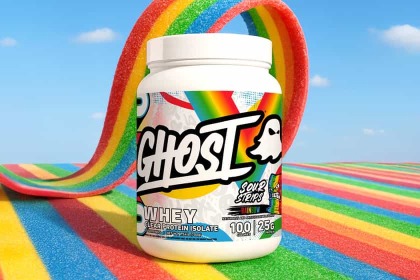 Rainbow Sour Strips Ghost Clear Whey