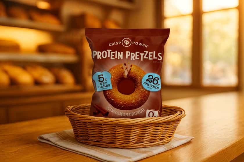 Crisp Power Cinnamon Crunch Protein Pretzels