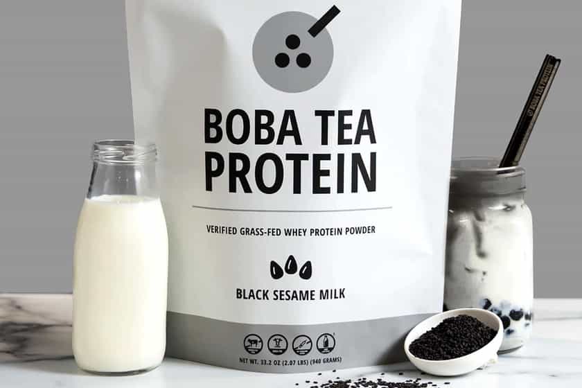 Black Sesame Milk Boba Tea Protein