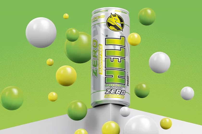 Green Apple Zero Hell Energy Drink