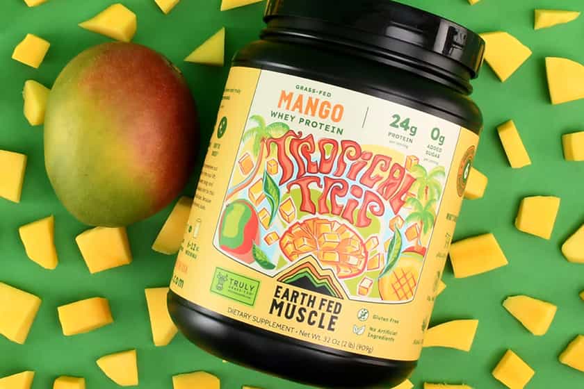 Earth Fed Muscle Tropical Tip Grass Fed Whey