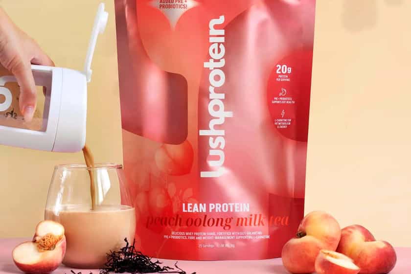 Lush Protein Peach Oolong Milk Tea Lean Protein