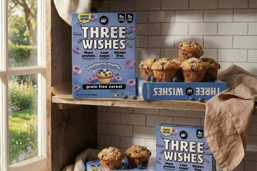 Blueberry Muffin Three Wishes Protein Cereal