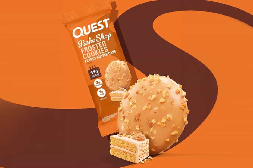 Peanut Butter Cake Quest Frosted Cookies