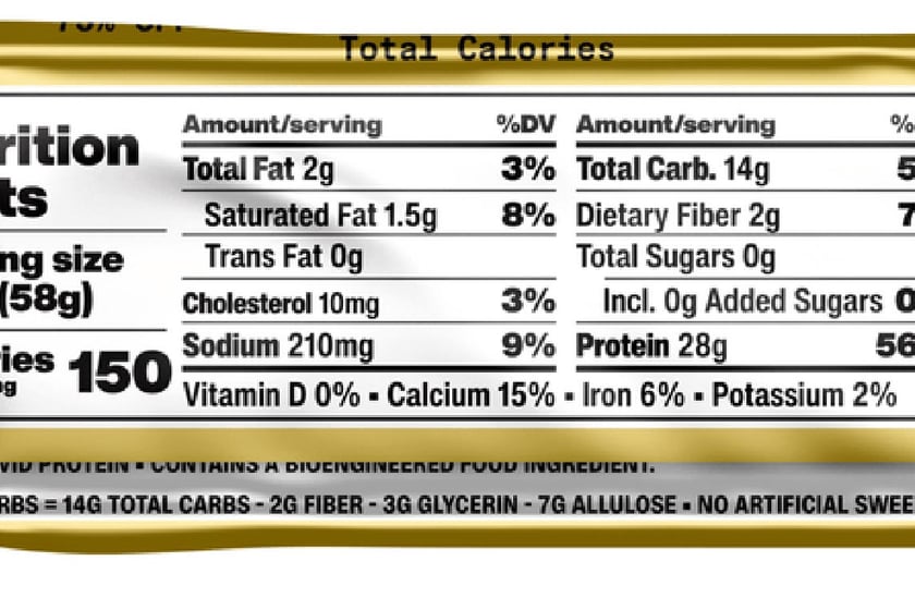 David Proteiun Bar Nutrition