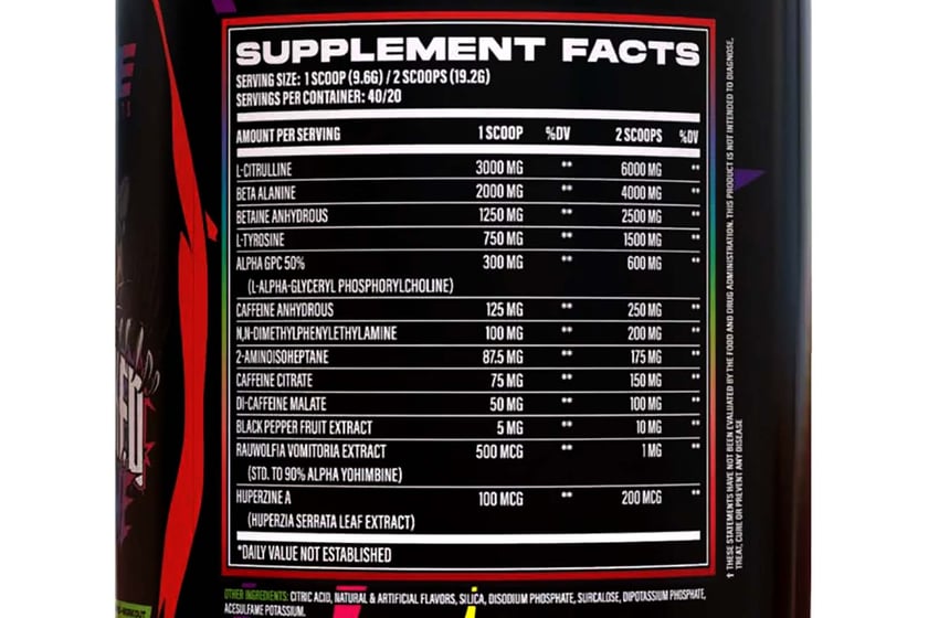 Huge Supplements Wrecked Extreme V2 Label