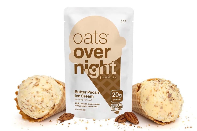 Butter Pecan Ice Cream Oats Overnight