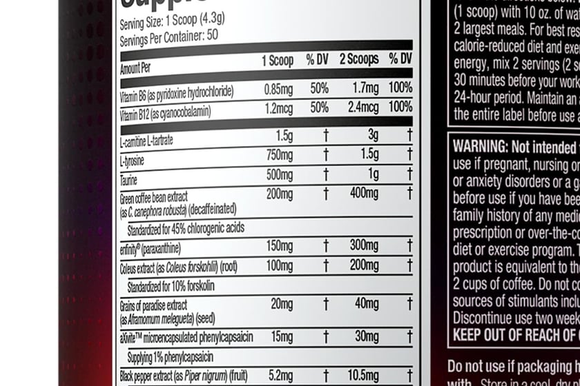 Muscletech Burn Iq Label