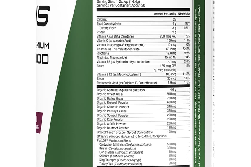 Jym Greens Label