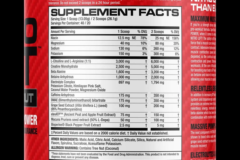 Musclemeds Nitro Lift Label