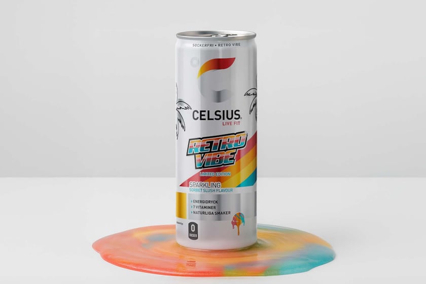 Swedish Retro Vibe Celsius Energy Drink