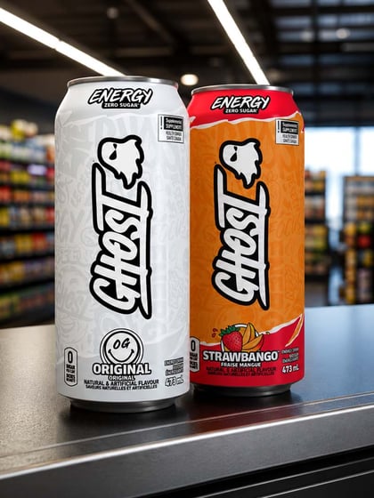 Original And Strawbango Ghost Energy In Canada