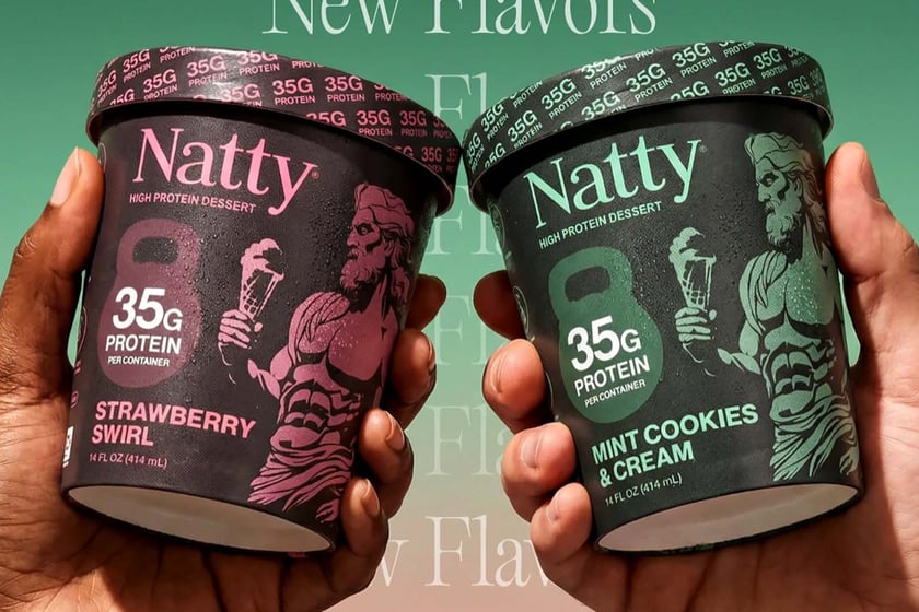 Natty Strawberry And Mint Cookies Protein Ice Cream