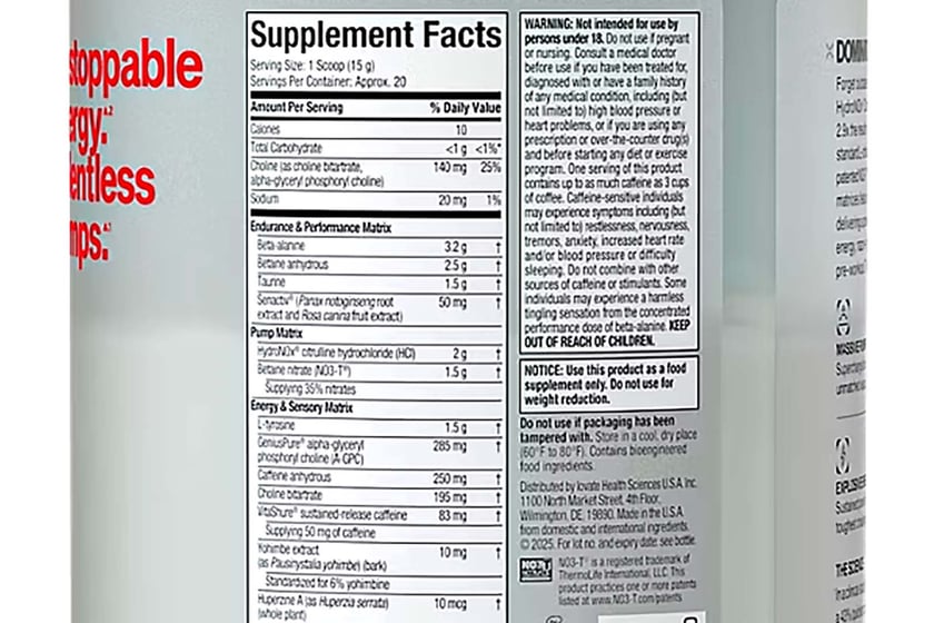 Muscletech Stacked Pre Label