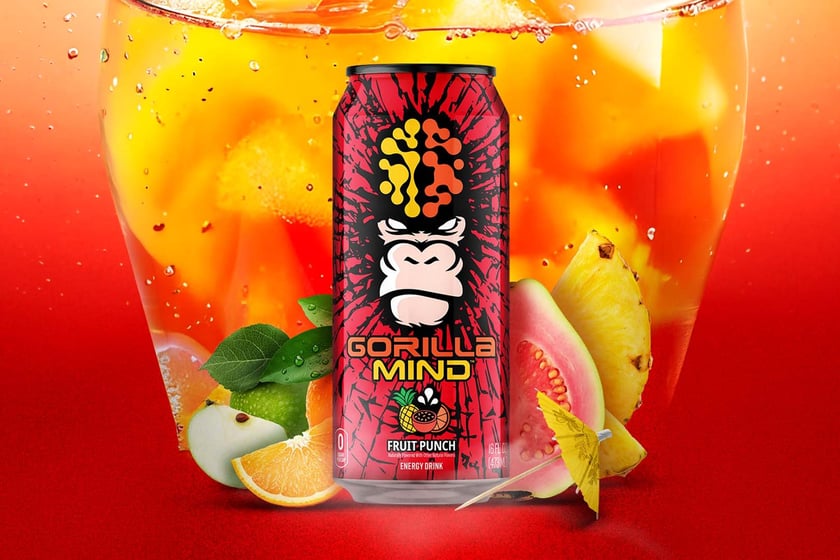 Fruit Punch Gorilla Mind Energy Drink