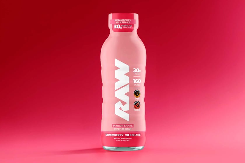 Strawberry Milkshake Raw Protein Shake