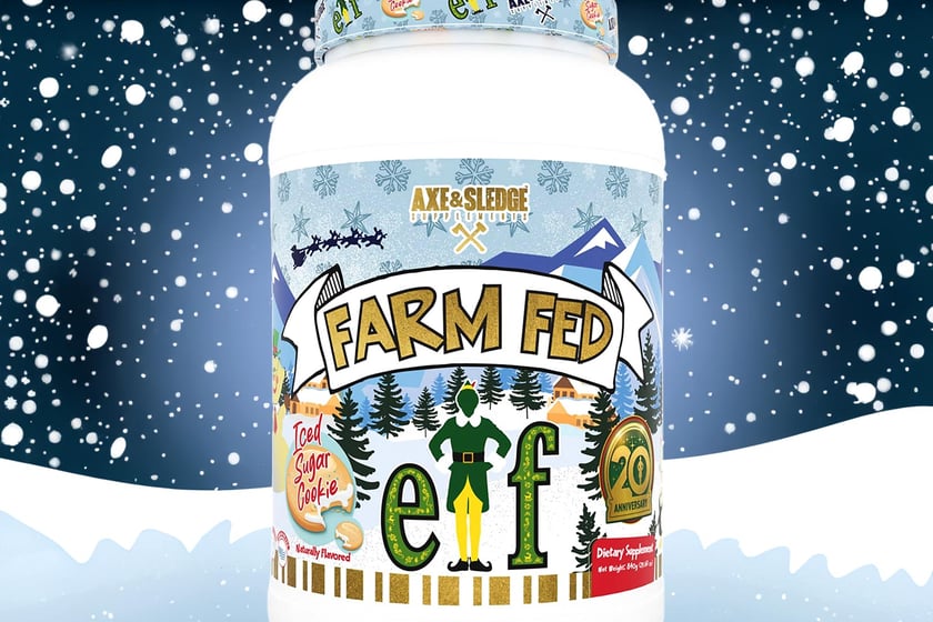 Axe And Sledge Elf Iced Sugar Cookie Farm Fed Protein Powder