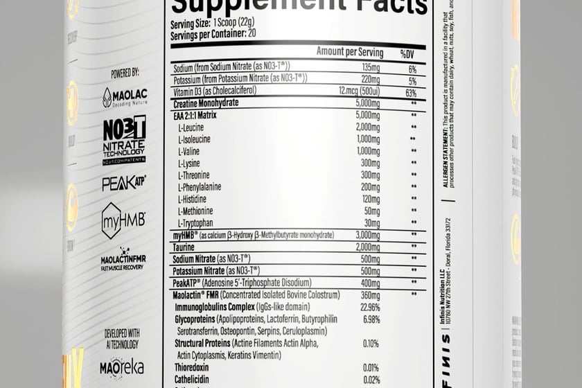 Infinis Nutrition Regenx Label