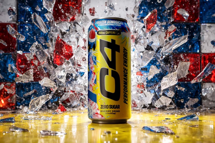 Rebrand Of C4 Energy Drink On Frozen Bombsicle