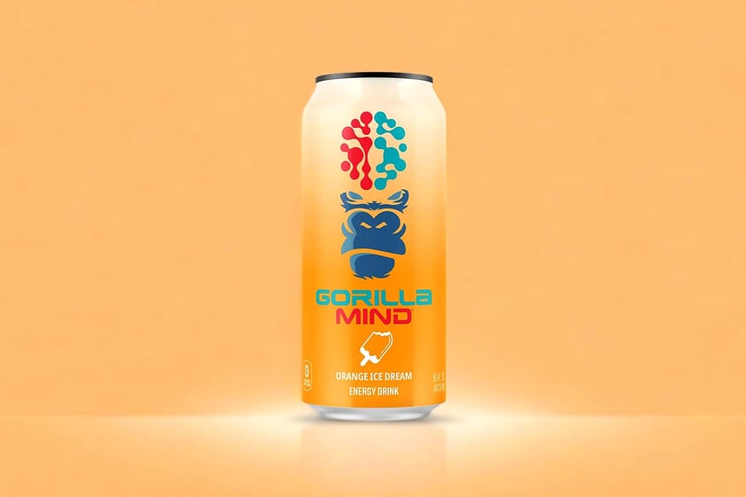 Orange Ice Dream Gorilla Mind Energy Drink