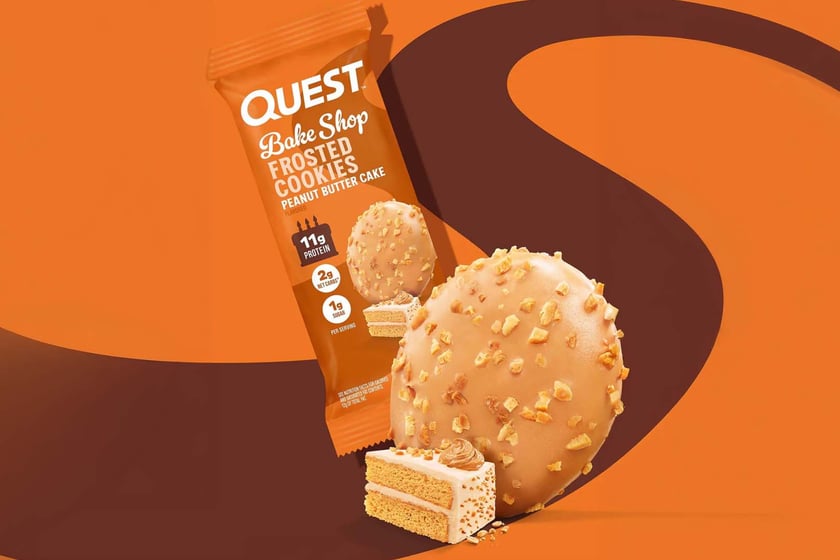 Peanut Butter Cake Quest Frosted Cookies