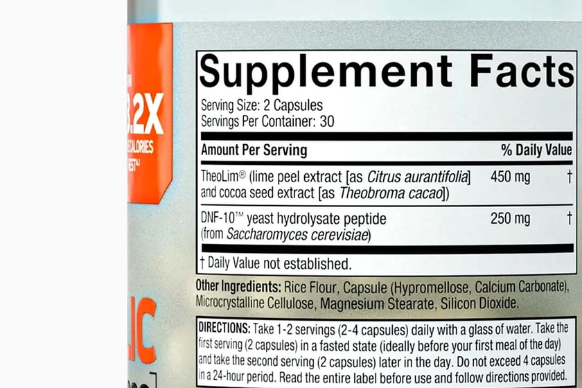 Muscletech Metabolic Peptide 320 Label