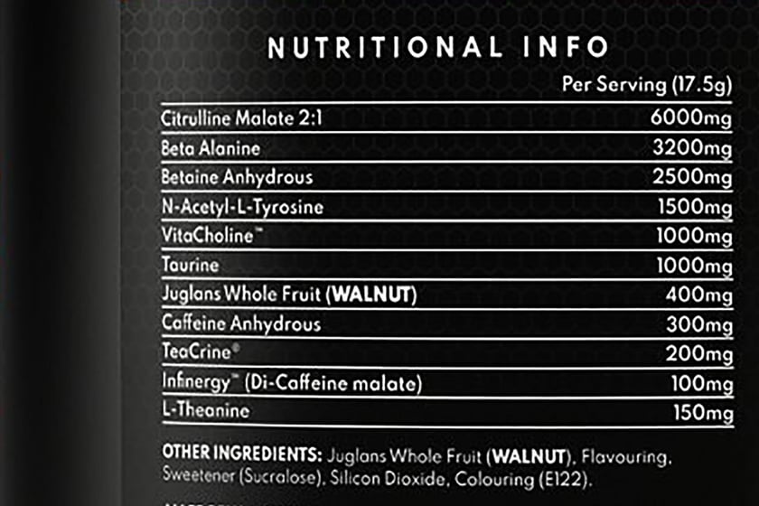Combat Fuel Dynamite Pre Workout Label