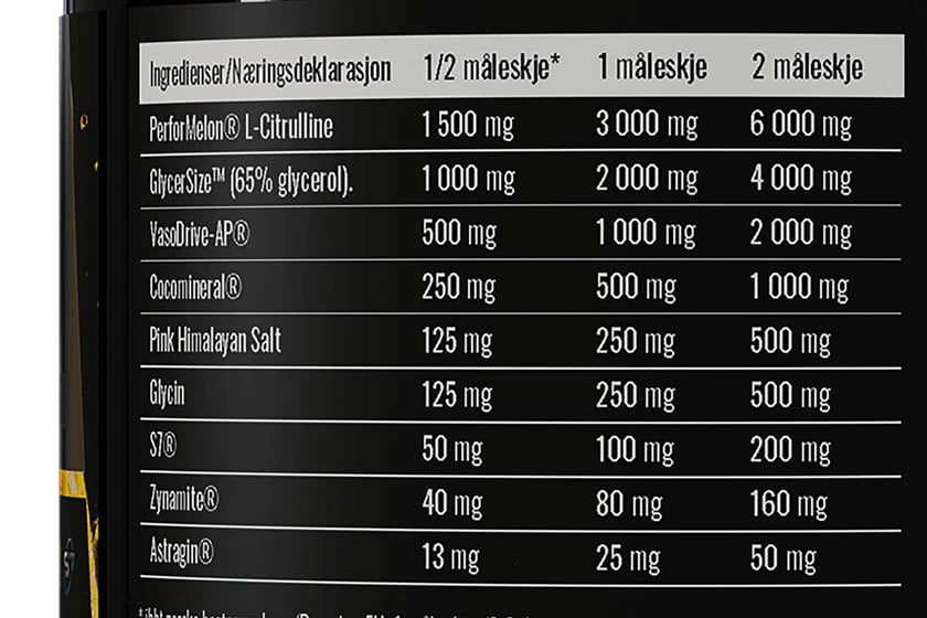 Unl Flow Pre Workout Label
