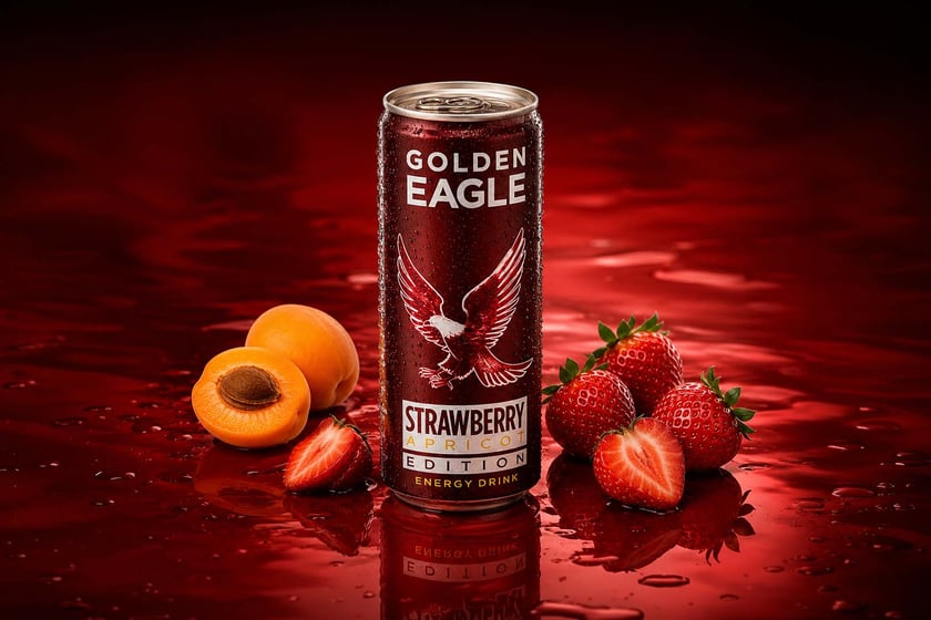 Strawberry Apricot Golden Eagle Energy Drink