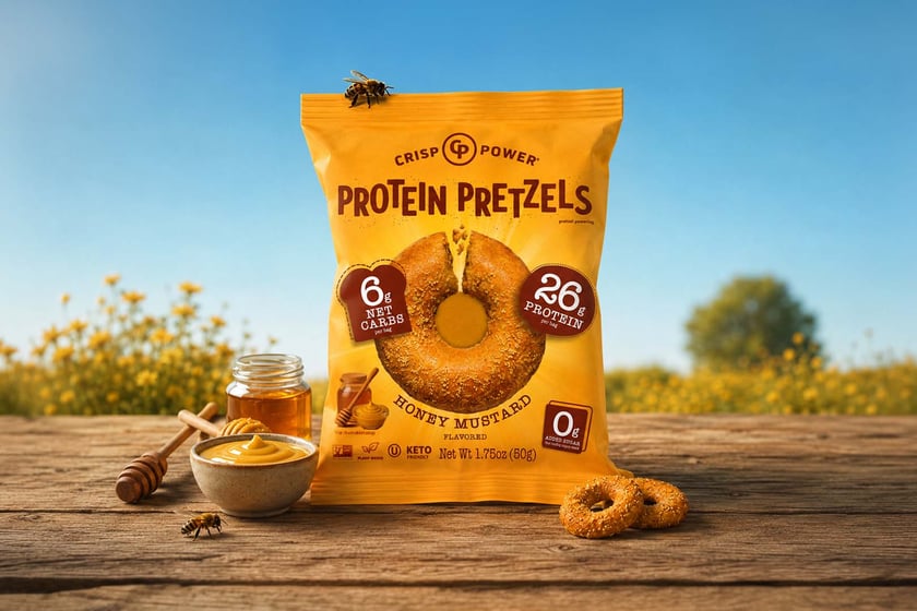 Crisp Power Honey Mustard Protein Pretzels