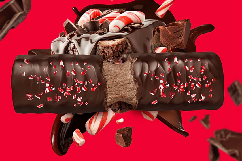 Candy Cane Brownie Built Bar For Christmas