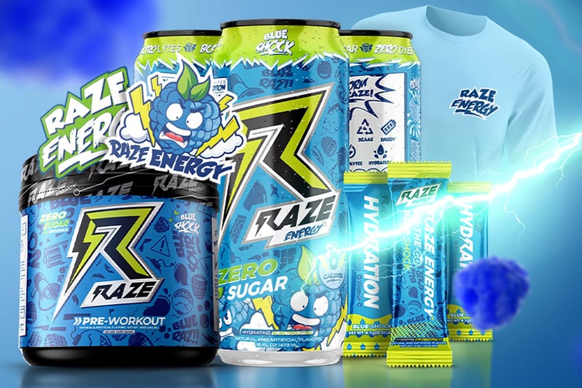Return Of Blue Shock Raze Energy Drink
