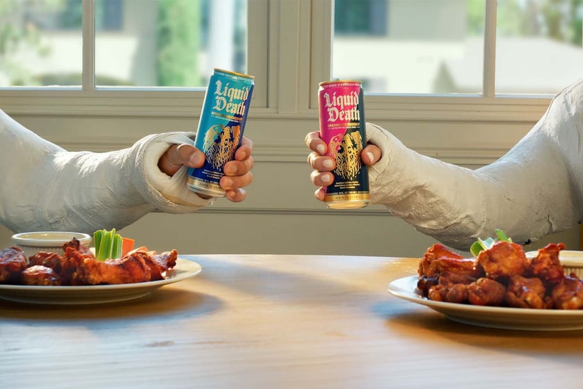 Liquid Death Energy Gives You Chicken Wings