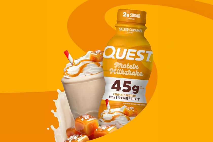 Salted Caramel Quest Protein Milkshake