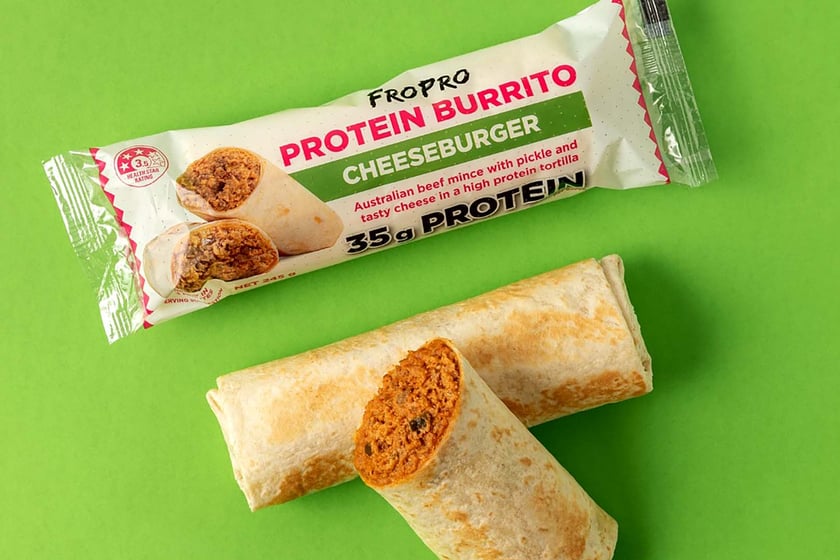 Fropro Cheeseburger Protein Burrito