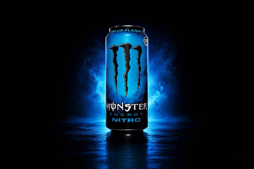 Blue Flash Monster Nitro Energy Drink