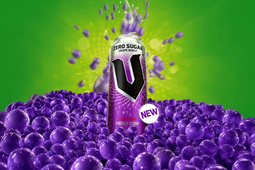 Zero Sugar Grape Burst V Energy Drink