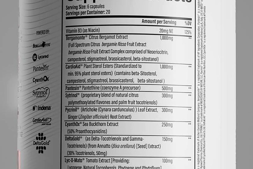 Infinis Nutrition Lipid Label
