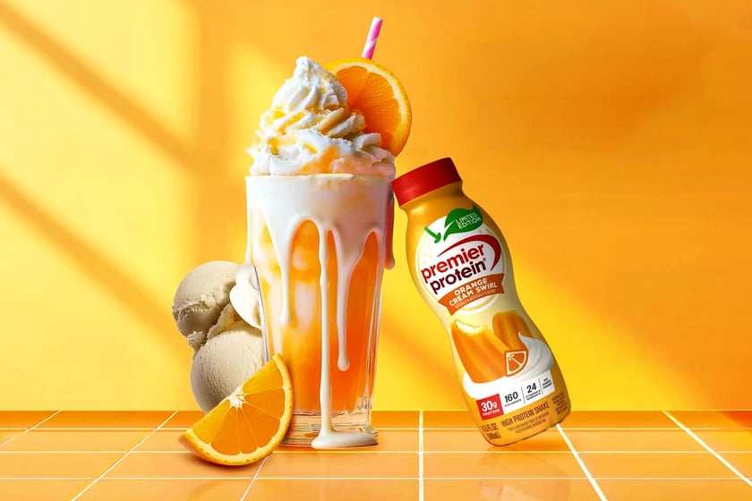 Orange Cream Swirl Premier Protein Shake