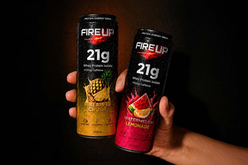 Pineapple Crush Fire Up Energy Protein Drink