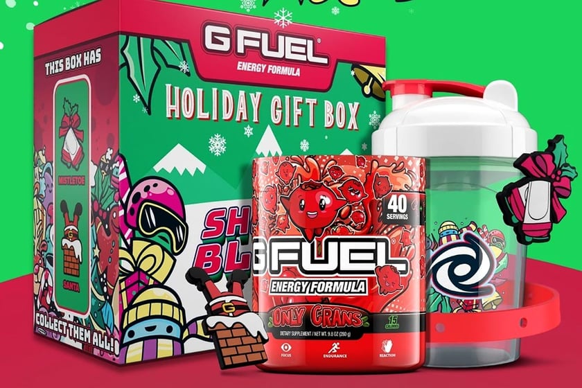 G Fuel's Holiday Gift Box gives a tub, shaker and Doodlez