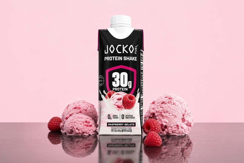 Raspberry Gelato Jocko Protein Shake