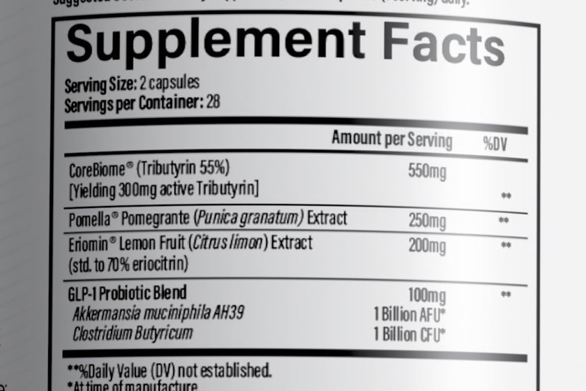 Infinis Nutrition Glp 1 Label