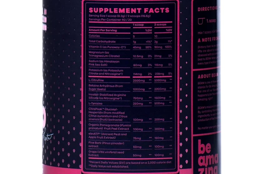 Beam Pure Pump Label