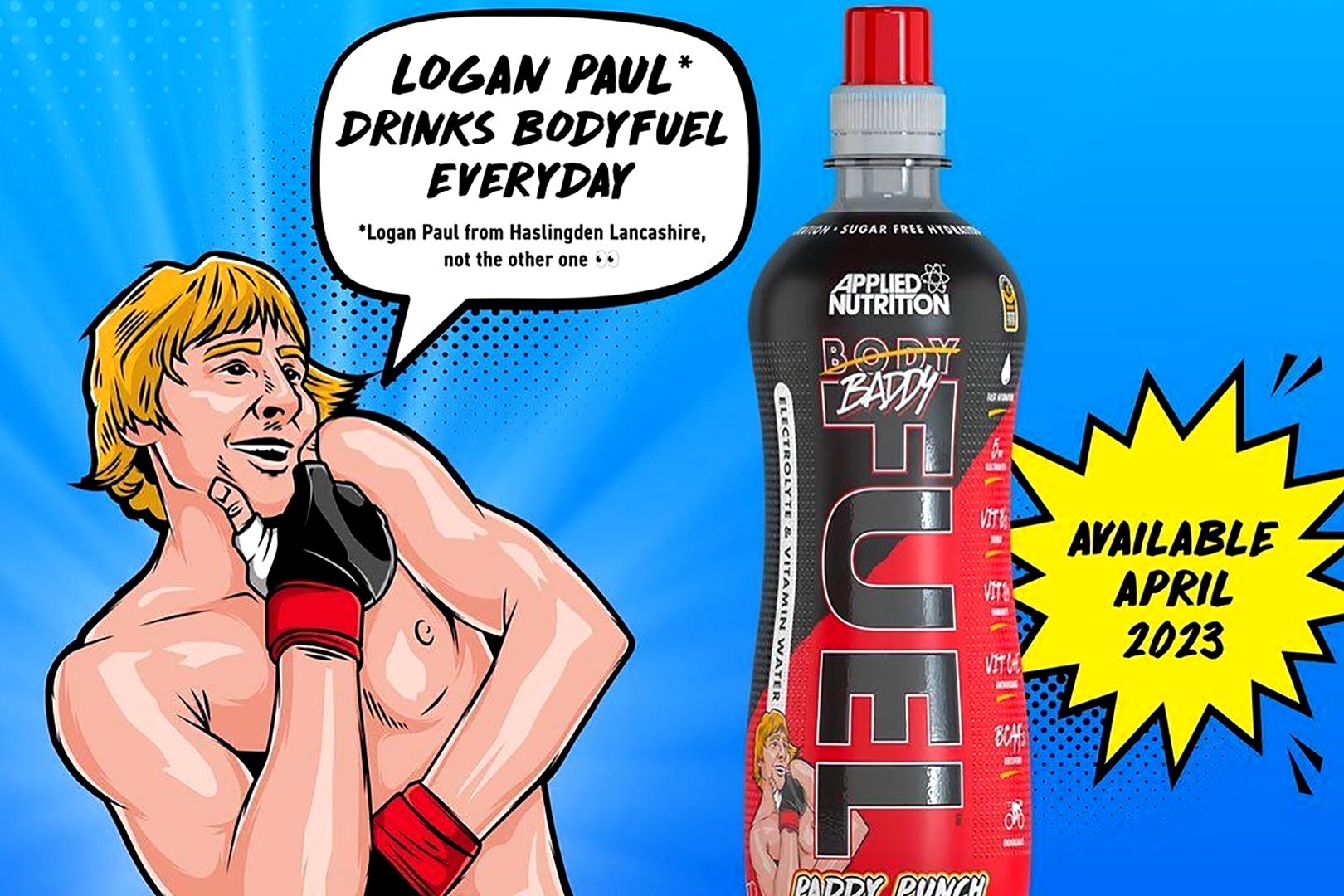 Applied says Logan Paul drinks Bodyfuel alongside the reveal of its second Paddy collab