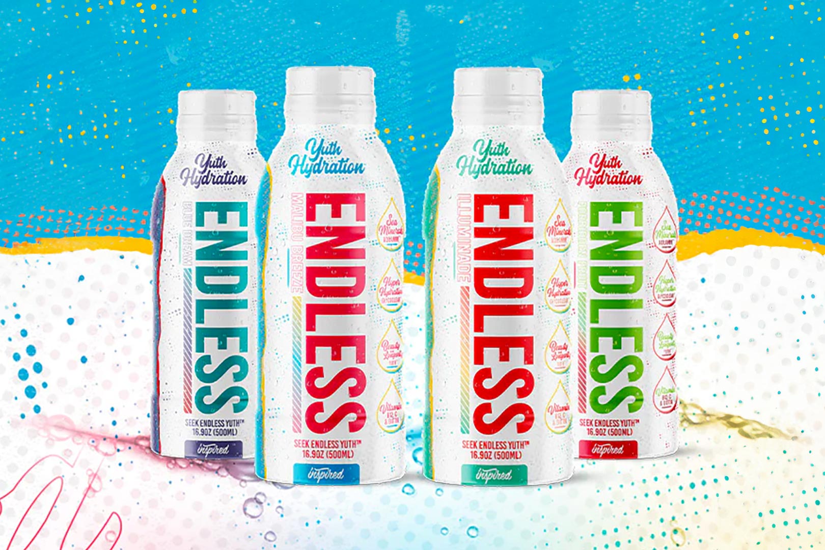 Inspired debuts its healthy aging hyperhydration beverage Endless with Yuth and GlycoClear